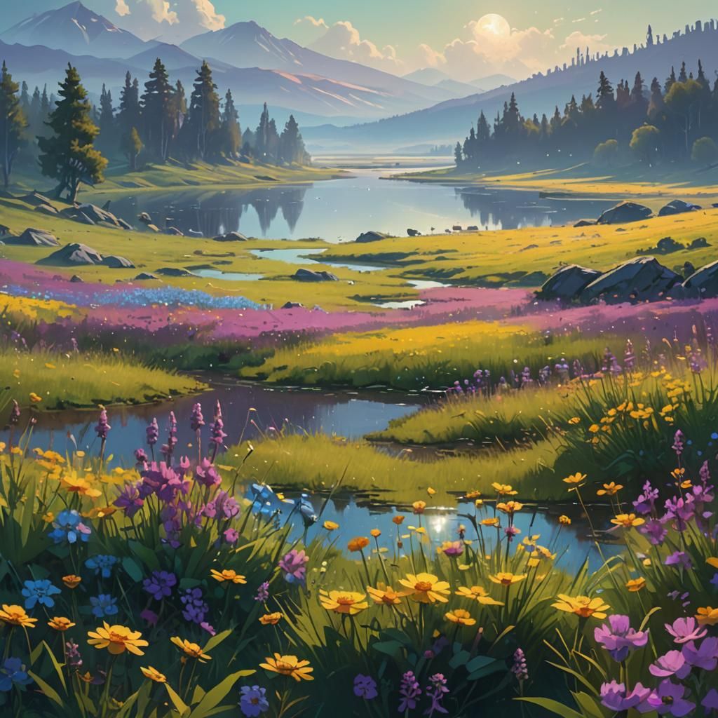 Blooming Plateau: A Fantasy Landscape in Unreal Engine