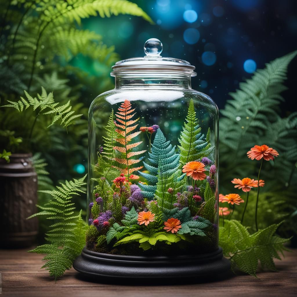 Garden Diorama Suspended in the Universe