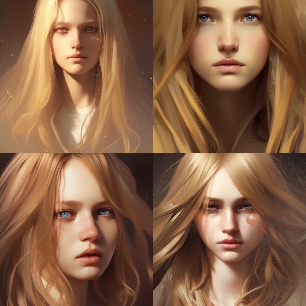 Elizabeth Portrait in Art Nouveau Style