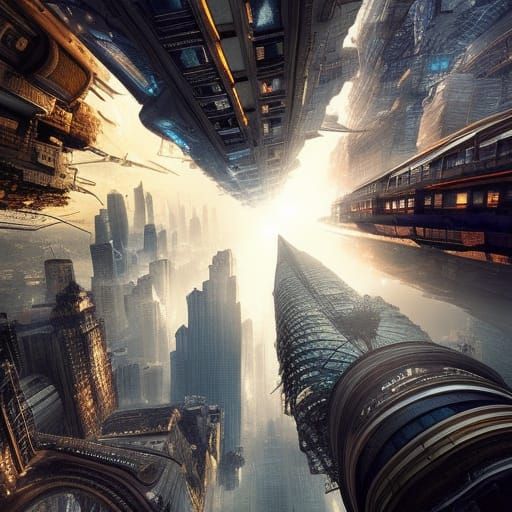 Upside Down City: Epic Digital Matte Painting