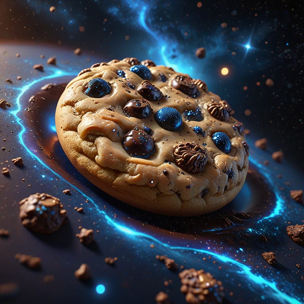 Cosmic Chocolate Chip Cookie in Deep Space