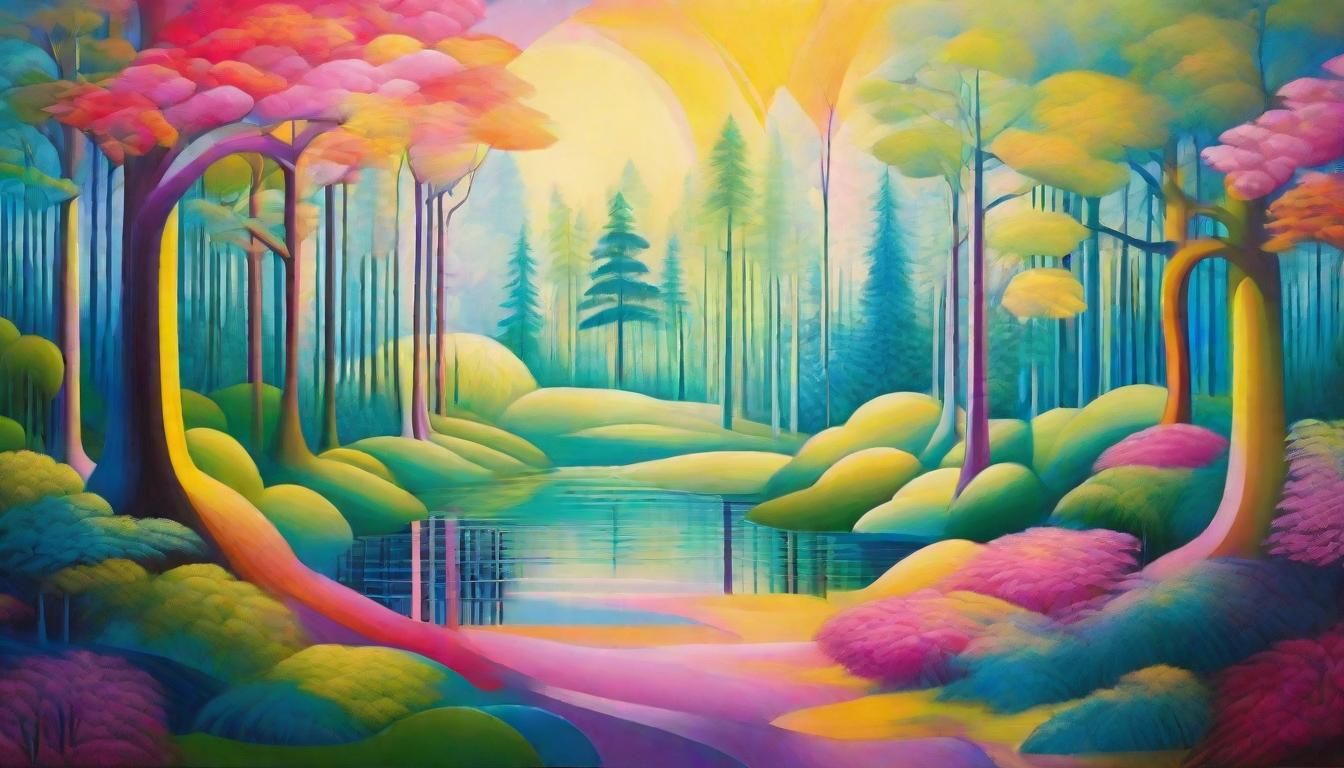 Enchanted Forest: Surreal Pastel Anamorphic Art