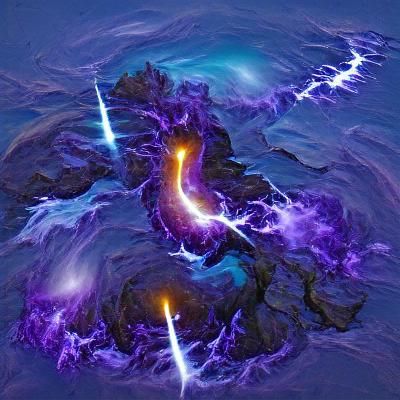 Cosmic Lightning Rift: A Celestial Display
