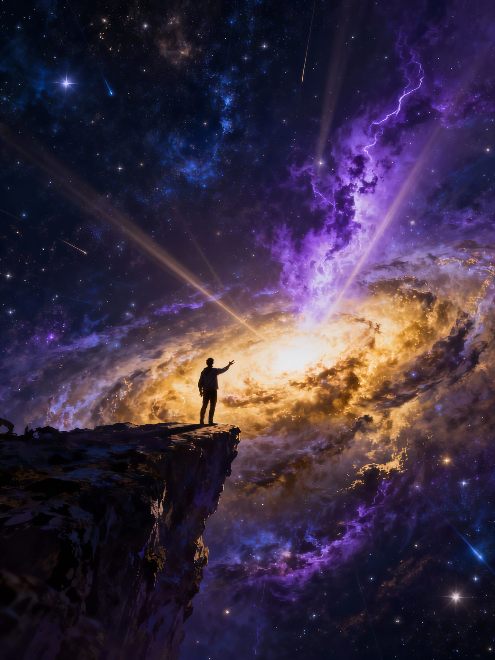 Cosmic Voyager Reaches Nebula in Digital Matte Painting