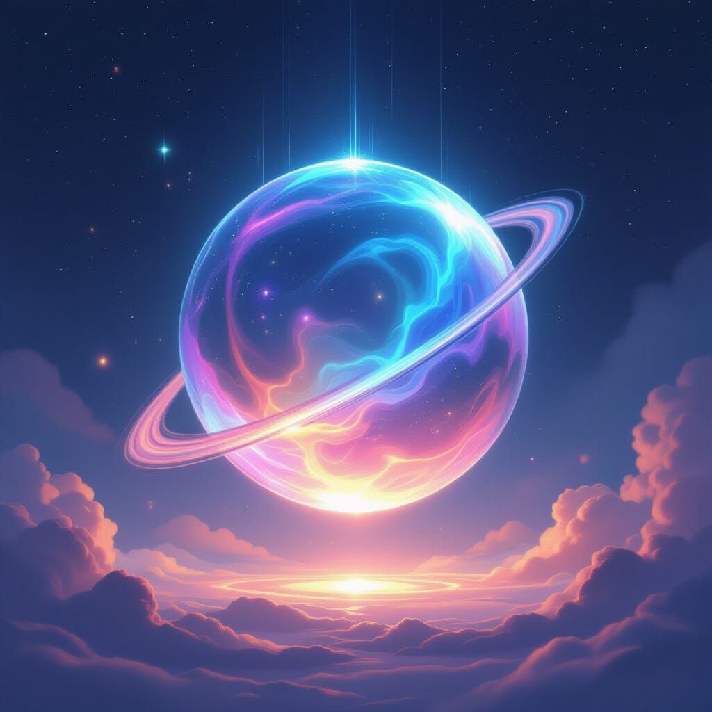 Ethereal Dream Orb with Swirling Colors