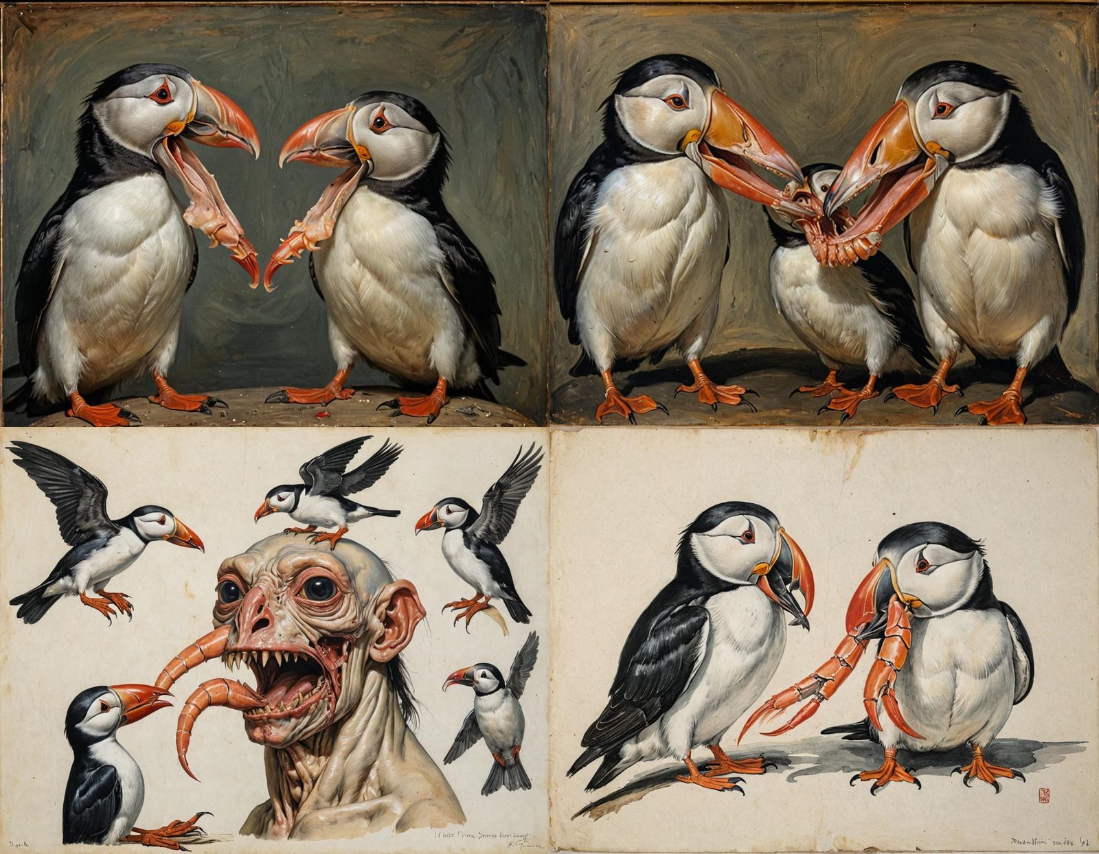 Surreal Hybrid Creature in Expressive Style