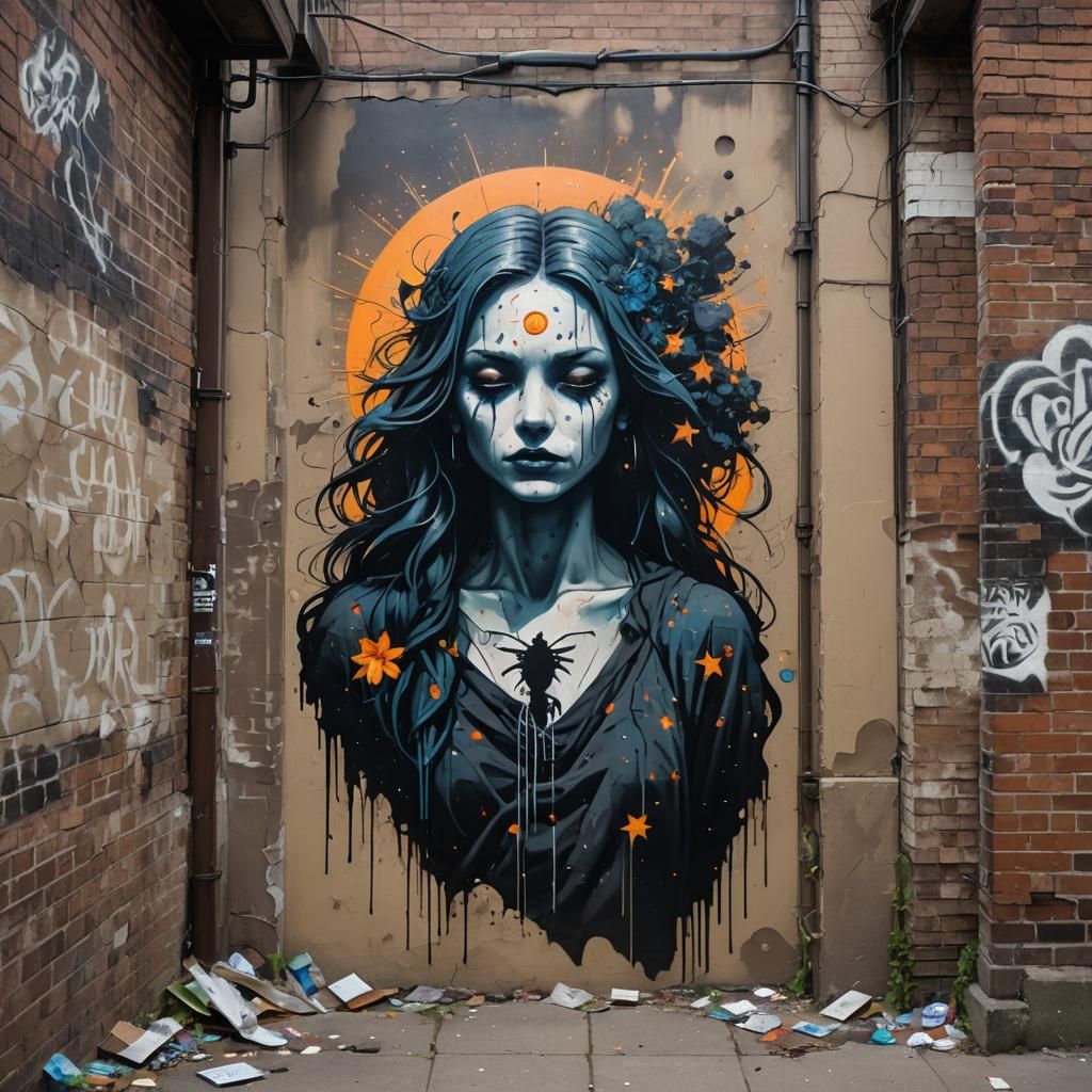 Celestial Street Art Murals Transform Urban Landscape