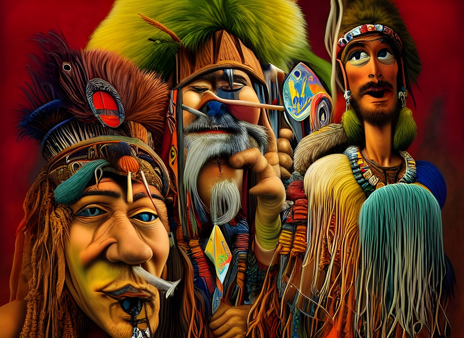 Rock Shaman and Followers: Abstract Photographic Art