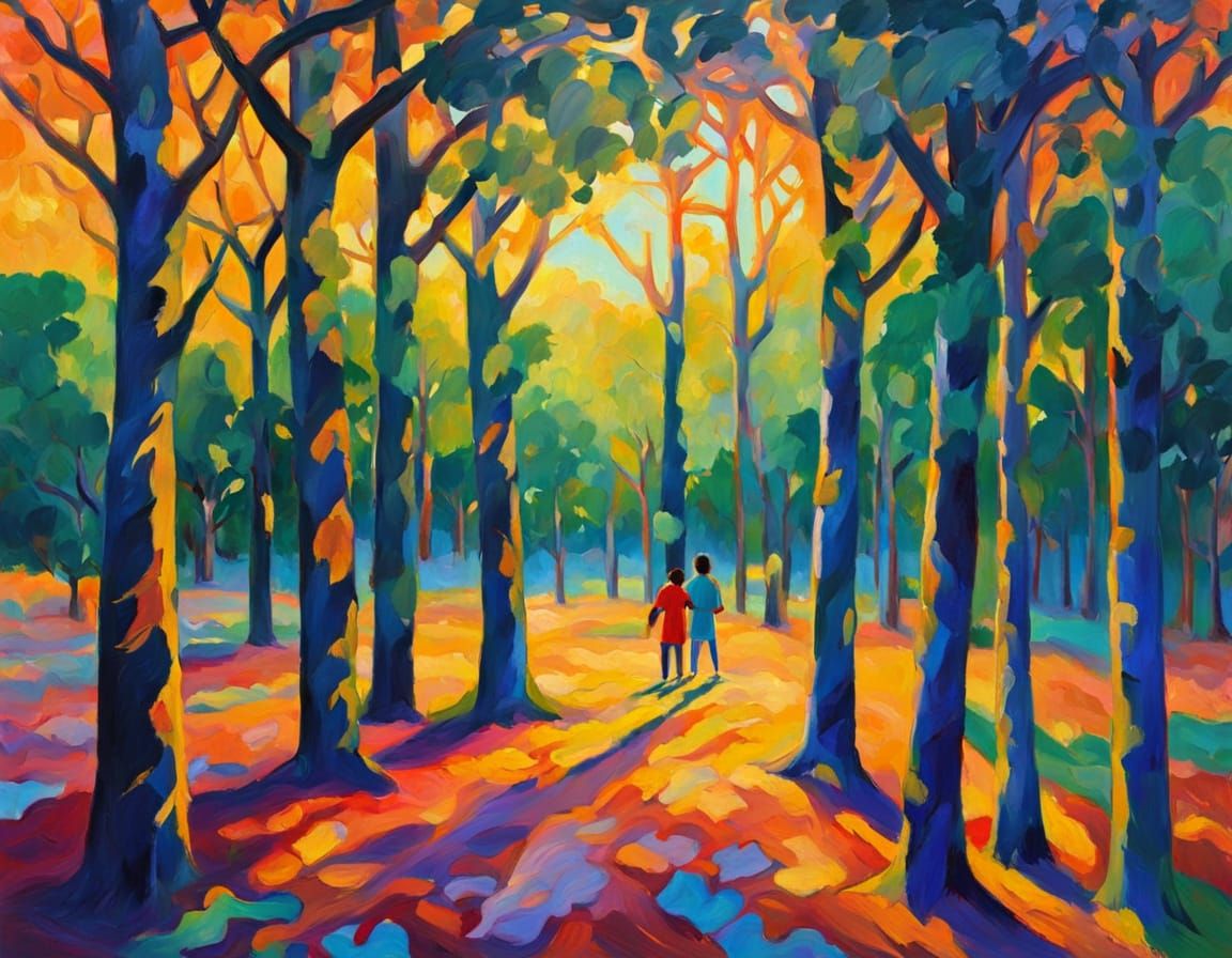 Fauvist Paradise: Blessings in Golden Light