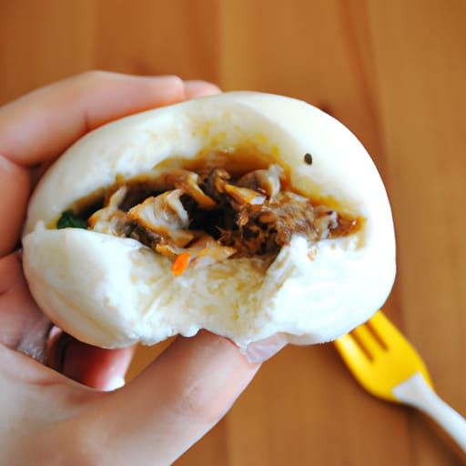 Steamed Hum Bao Bun with Pork and Egg