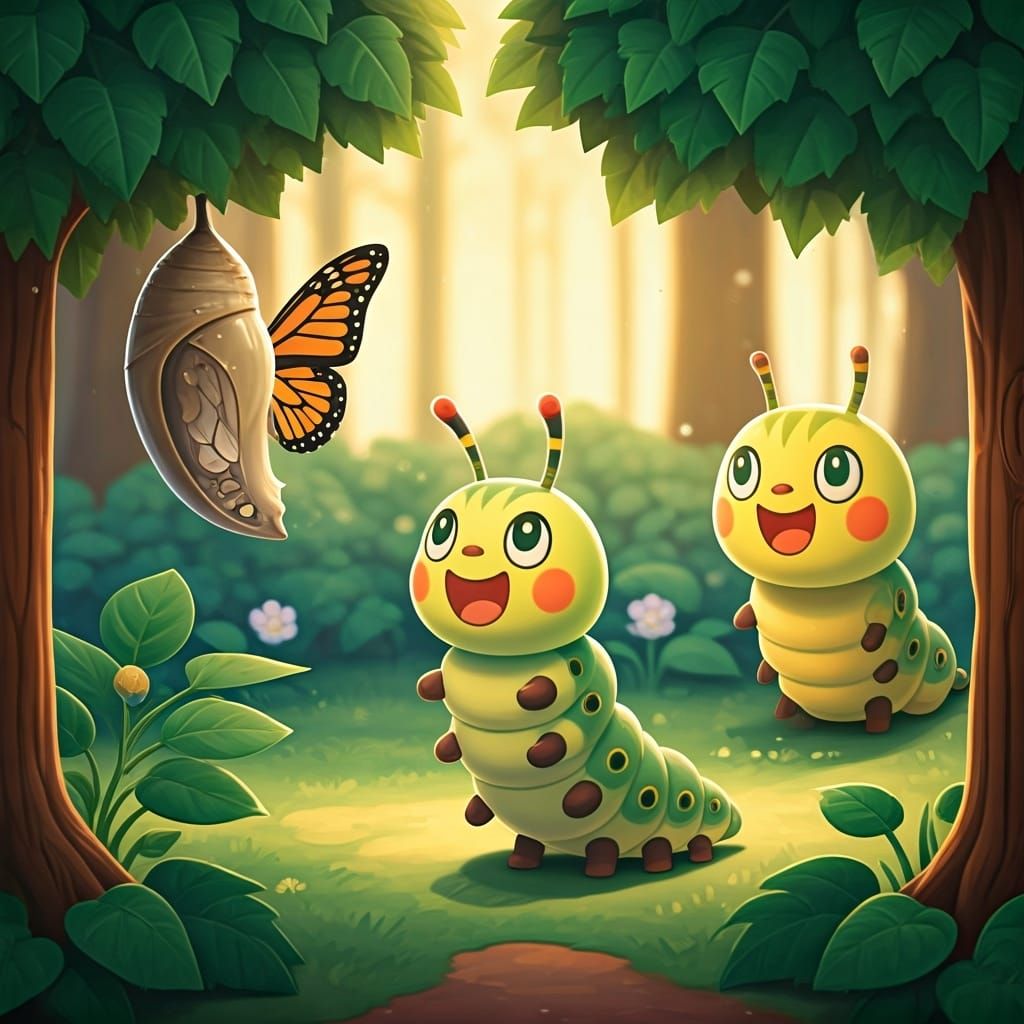 Animal Crossing Caterpillar Watches Butterfly Emergence