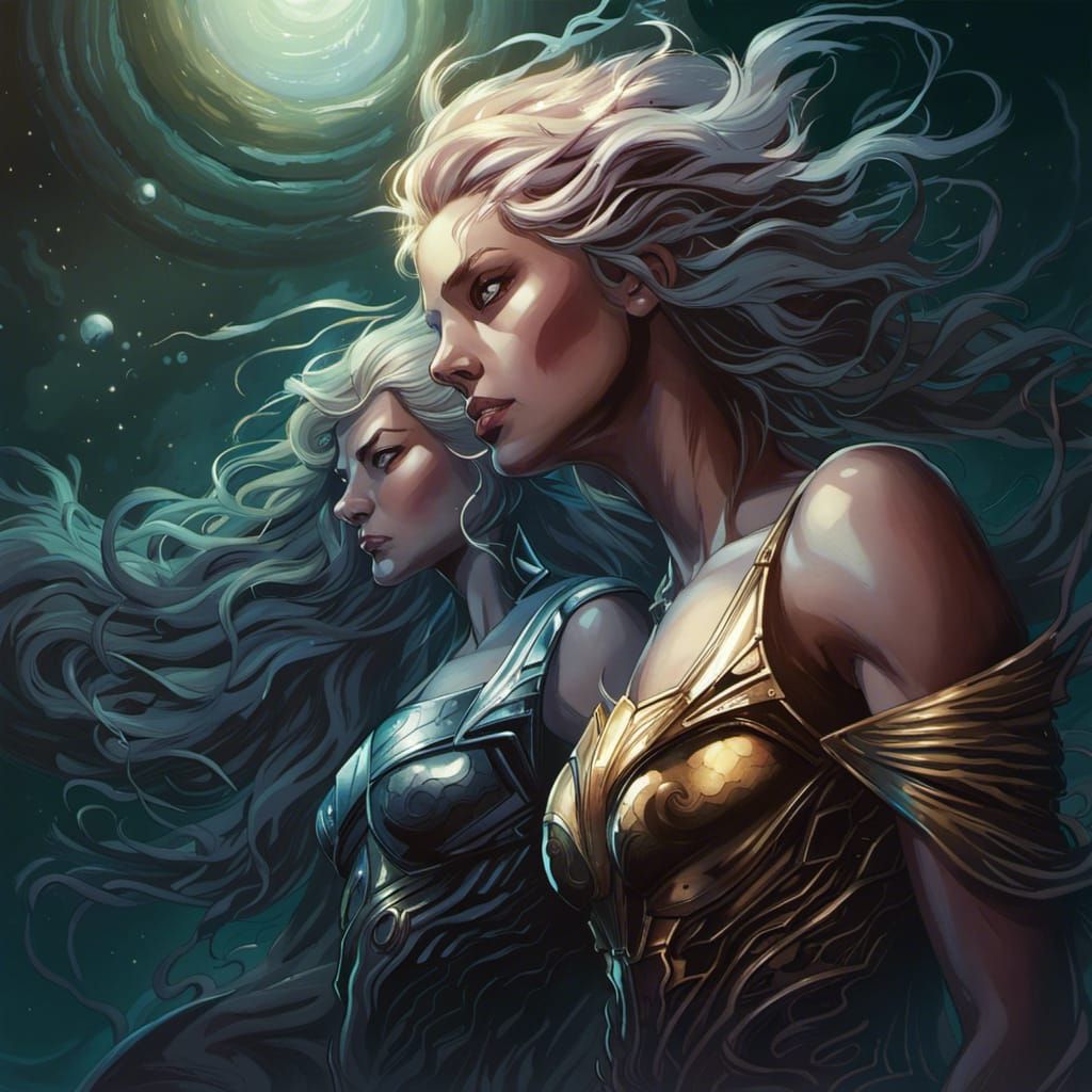 Alcyone and Ceyx Halcyon in Comic Book Art