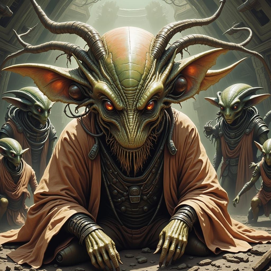 Mysterious Alien Being with Deceptive Antennae