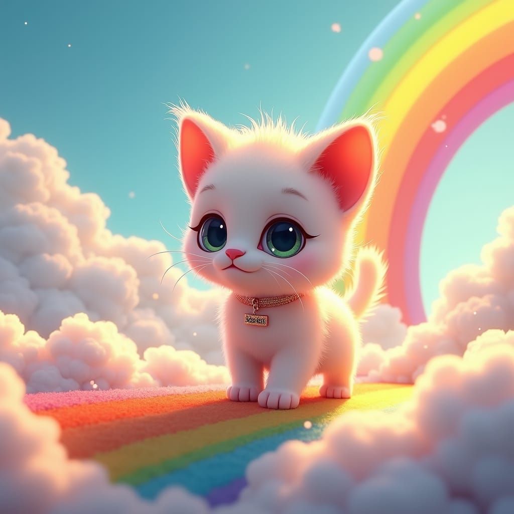 cute animated kitten