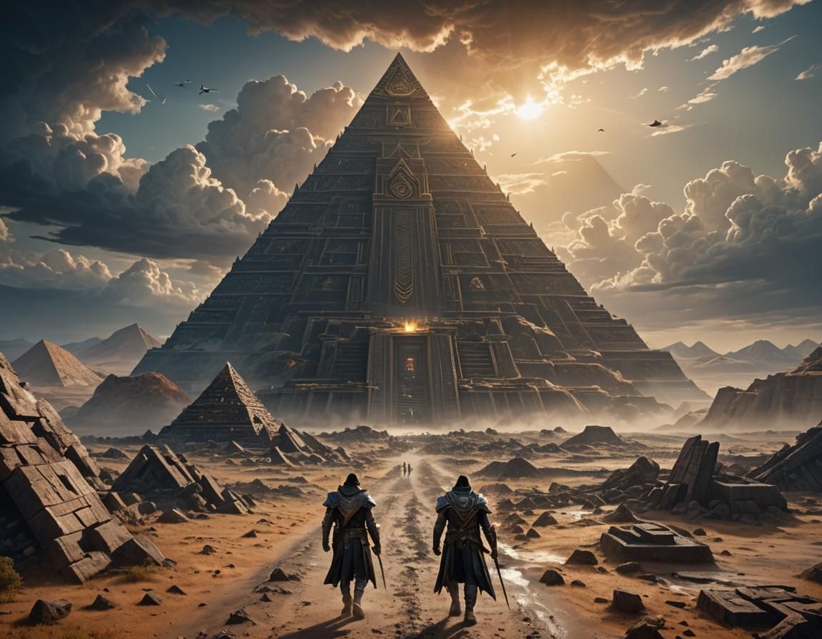 Fantasy Paladin in Wasteland: Digital Concept Art