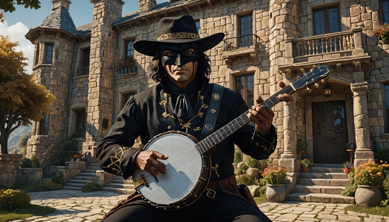 Zorro Plays Banjo: Detailed Matte Painting