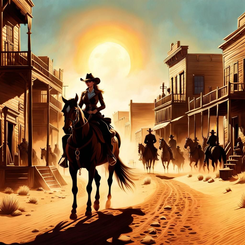 Woman Sheriff Rides into Wild West Town