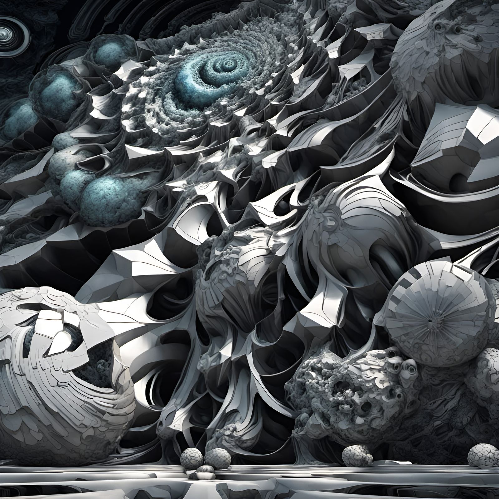 Intricate Geometric Abstract in Polychromatic Cycles