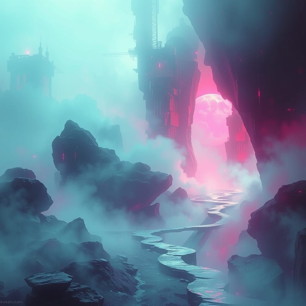 Vibrant Cyberpunk Dreamscape