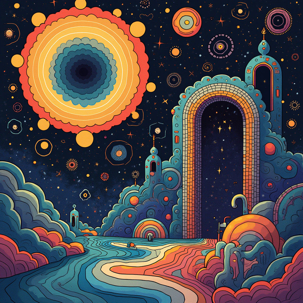 Whimsical Surreal Character Illustration in Pop Art Style