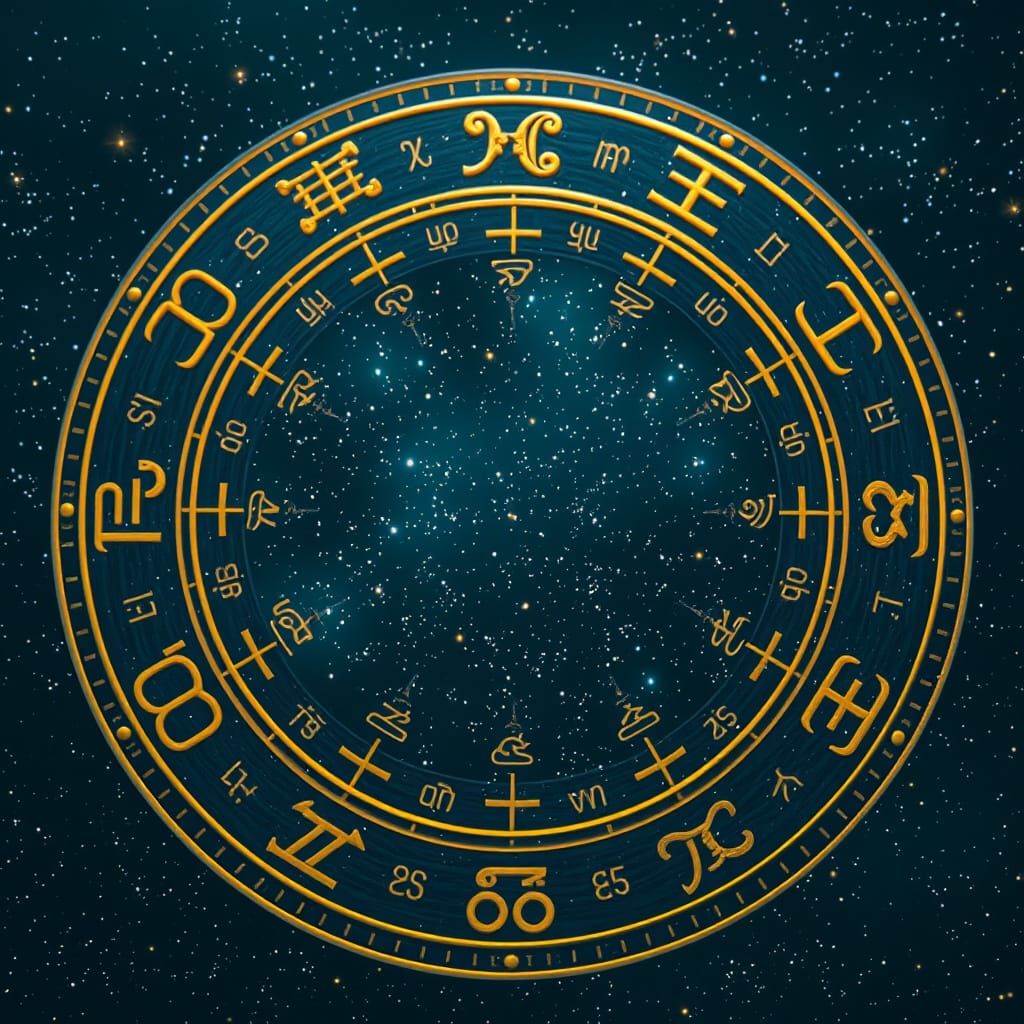 Hyperrealistic Zodiac Star System in HDR