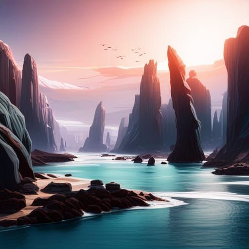 Sci-Fi Scene in Star Wars Style