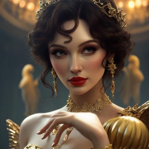 AI Generated Image of a Classical Cherub