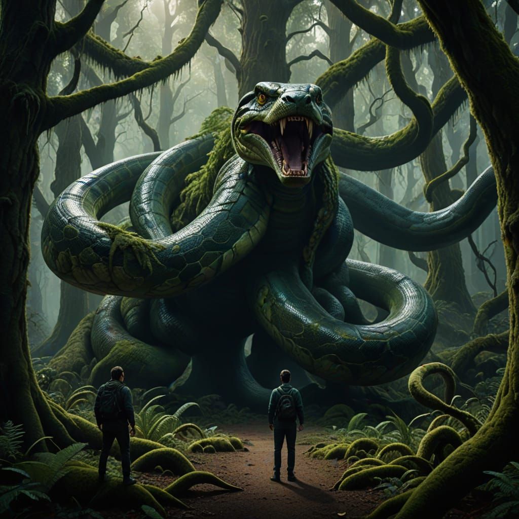 Dramatic Dark Fantasy Scene in Hyper Realistic Style