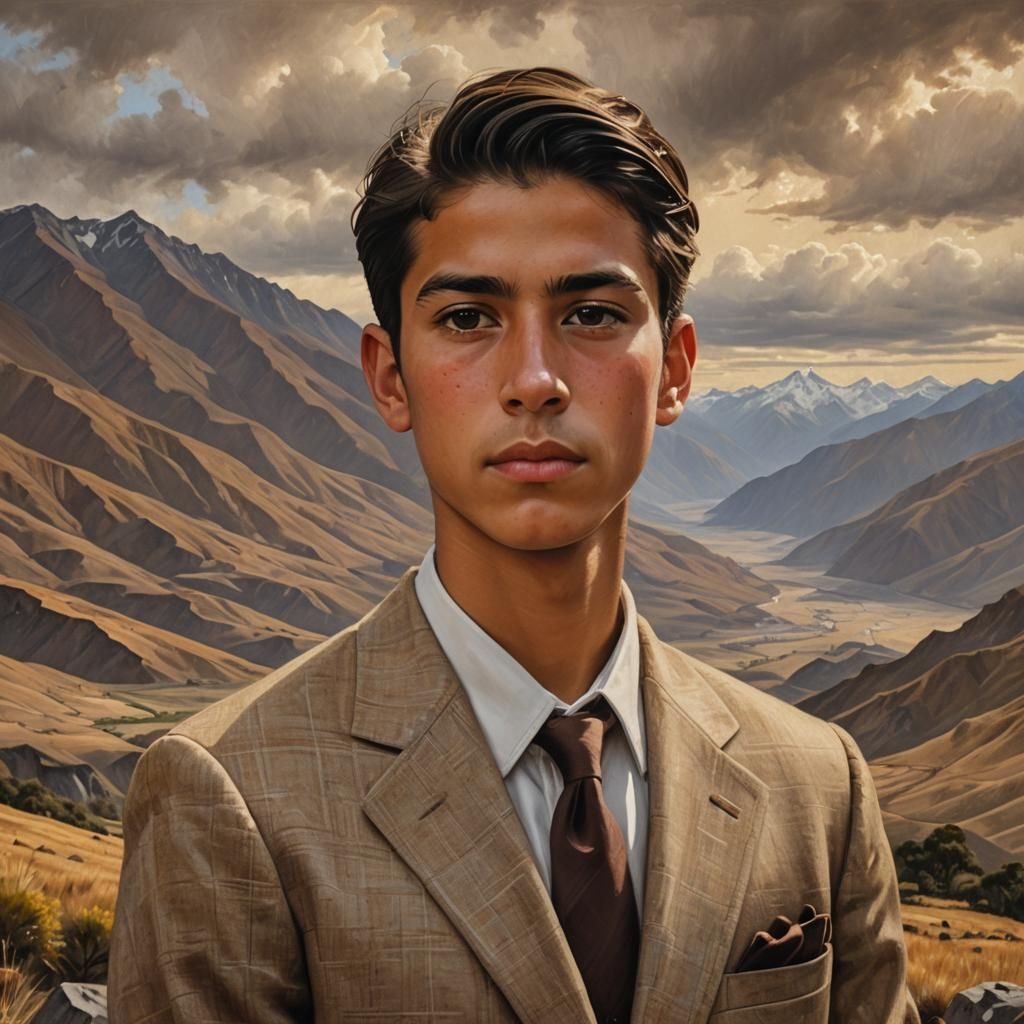 Boy in Andes: A Realistic Portrait in Renaissance Style