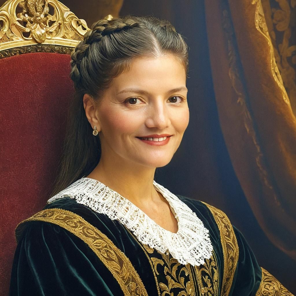 Renaissance Portrait of a Woman in Da Vinci Style