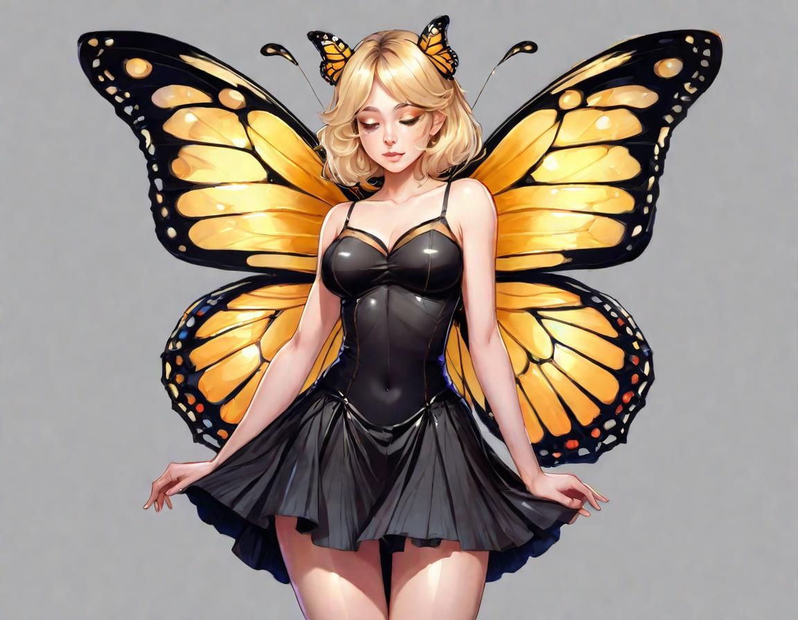 Butterfly Woman in Painterly Speedpaint Style