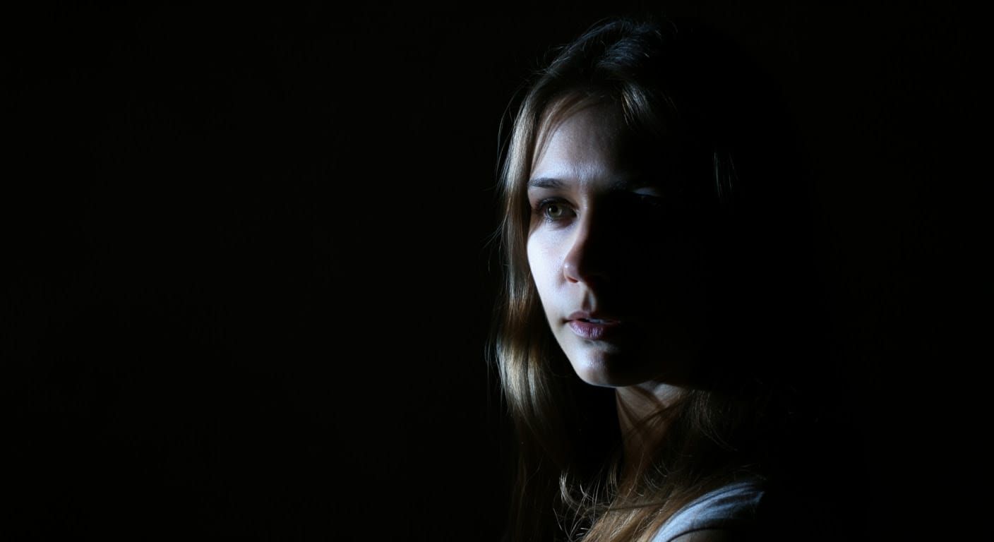 Radiant Goddess Emerges from Darkness