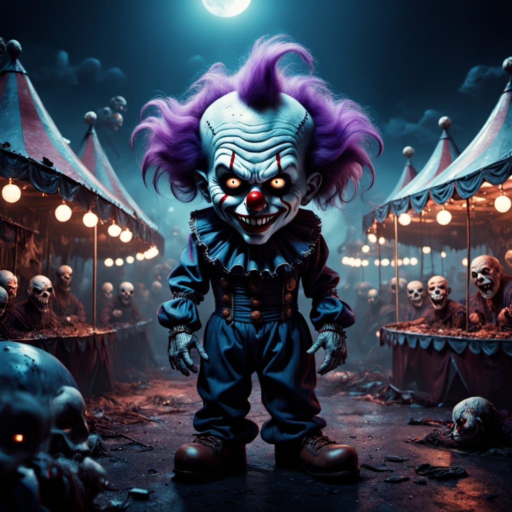 Midnight Carnival of Cosmic Horrors in Digital Art