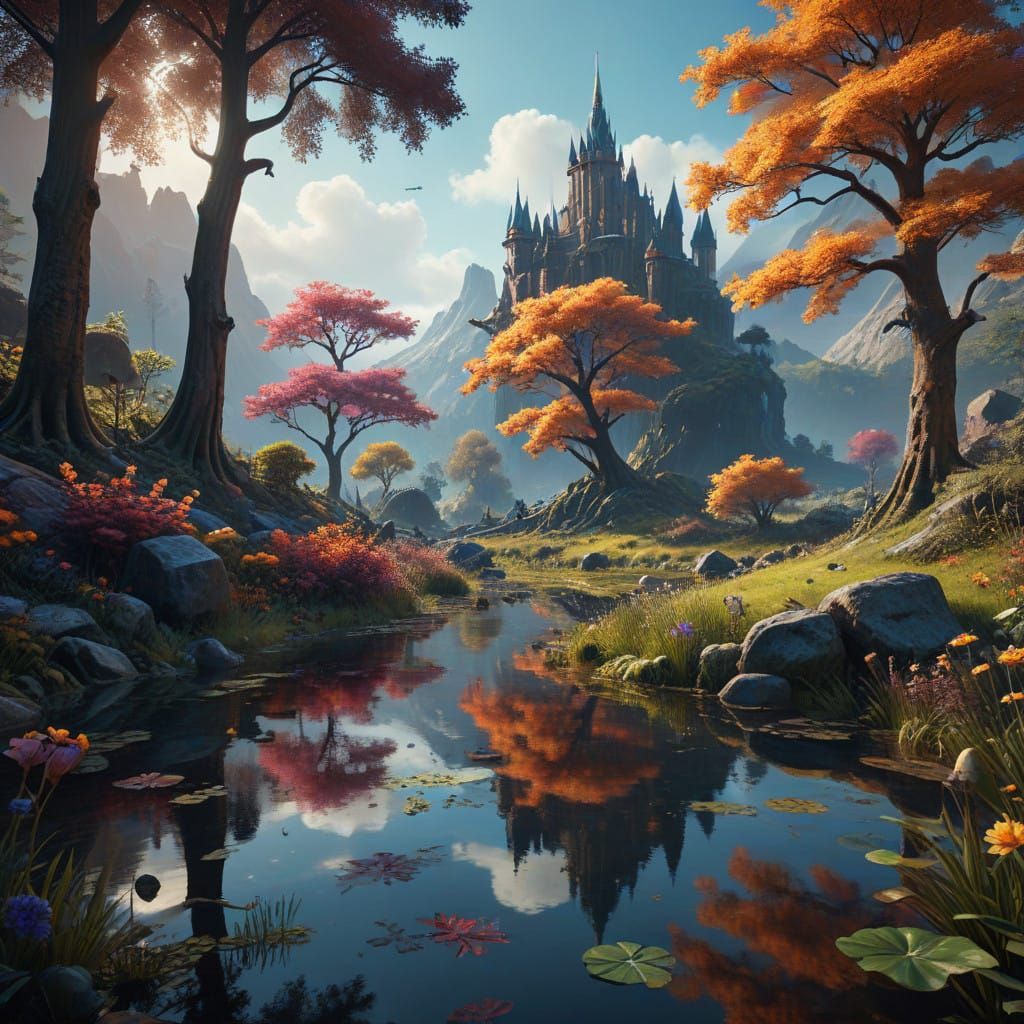 Impressionist Dreamscapes in Cyberpunk Aesthetic