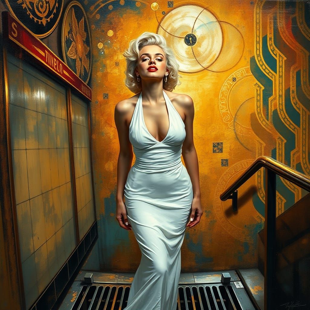 Marilyn Monroe Art Nouveau Painting