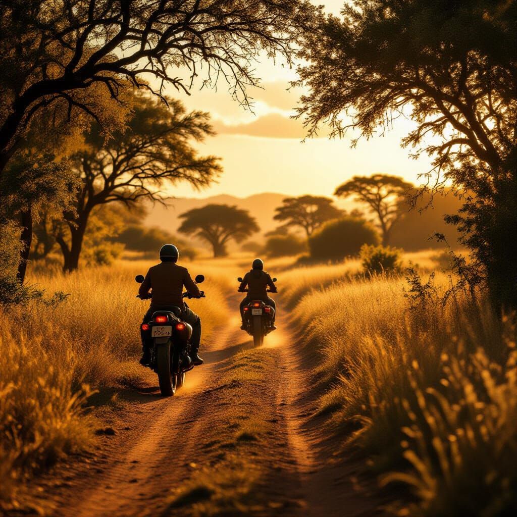 Savanna Path in Warm Golden Light