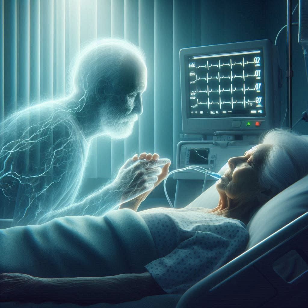 A Heartful Farewell in a Hospital's Soft Glow