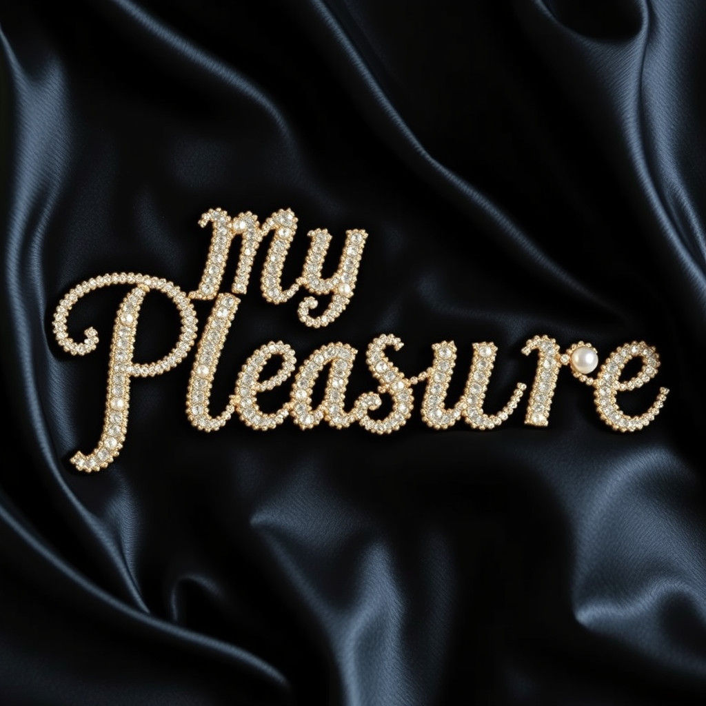Art Deco Beaded Letters: "My Pleasure"