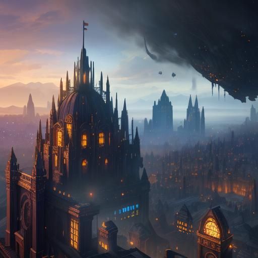 Fantastical Matte Painting in Deep Color