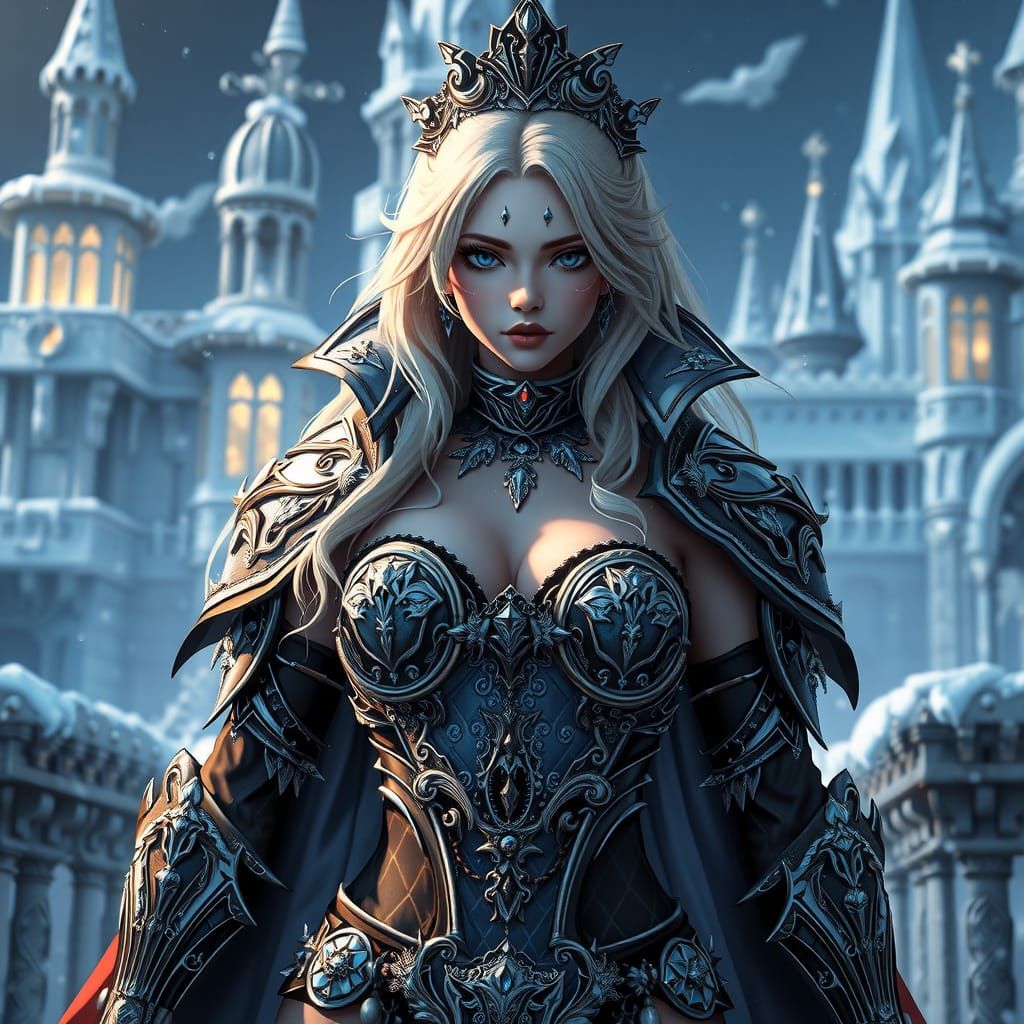 Icy Vampire Queen in Frozen Castle