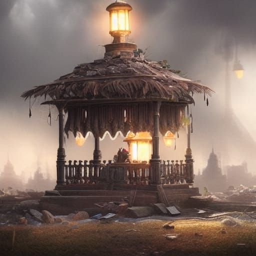 Dramatic Lantern Waste: Epic Digital Matte Painting