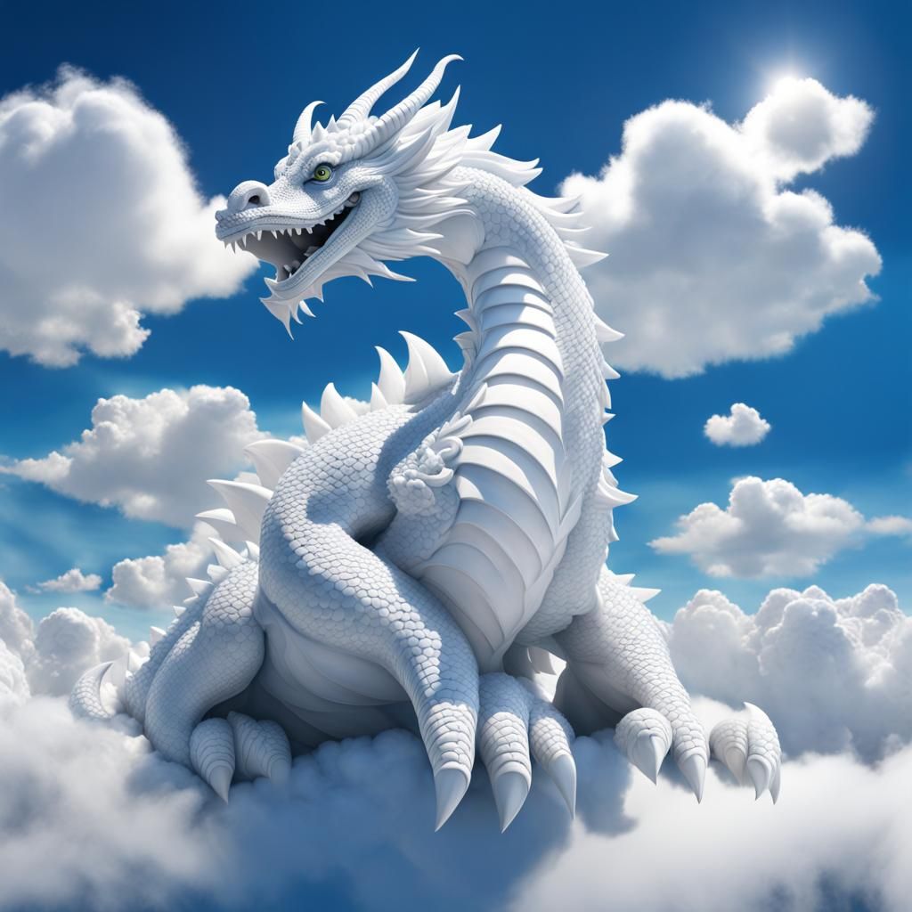 Cloud Dragon Resting Peacefully in the Sky