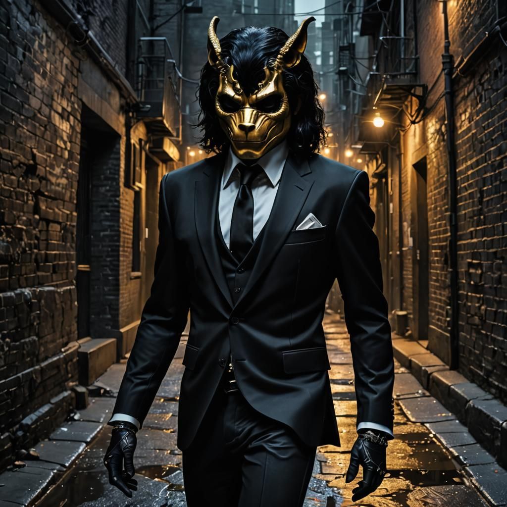 Michael Jackson as Chupacabra in Dim Alleyway