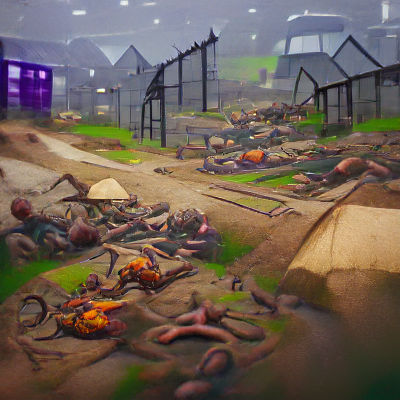 Stylized Battle Royale Scene in 8K Concept Art