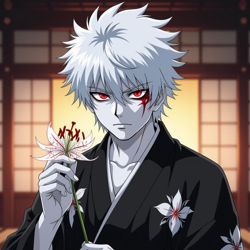 Sakata Gintoki as Albino Child with Spider Lily