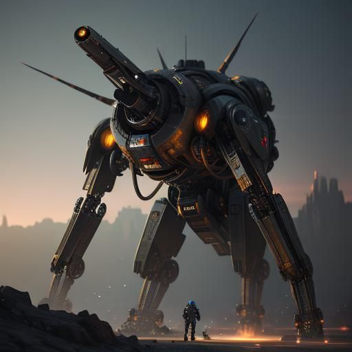 Futuristic Sci-Fi Firefly with Intricate Mech Details