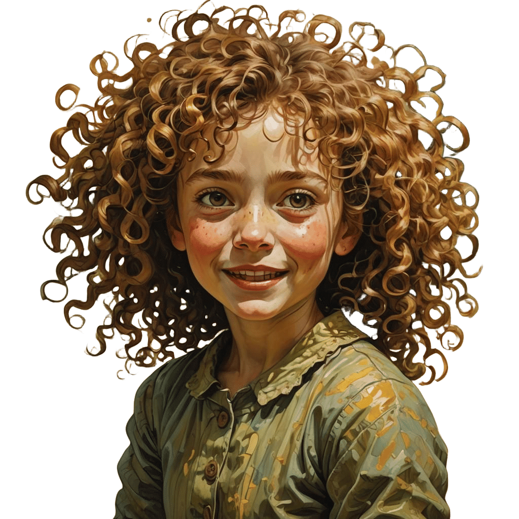 Mischievous Ginger Girl About to Cause Trouble