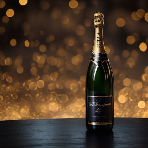 Hyperrealistic Champagne Bottle Sabered