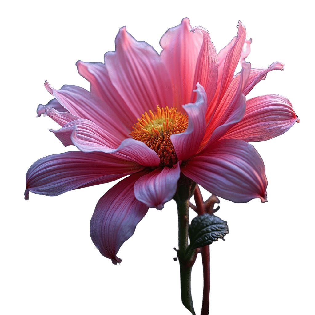 Vibrant Flower in Hyperrealistic Style with an Electric Plug