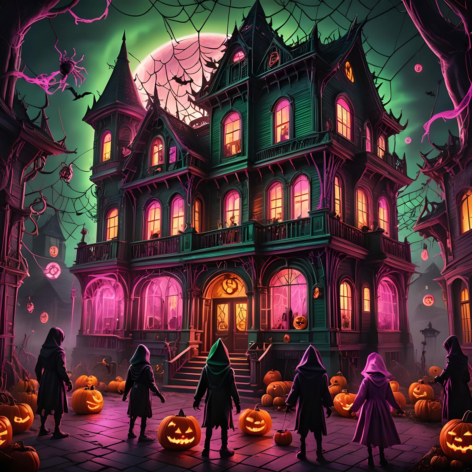 Halloween Fun in Neon Colors: Fantasy Concept Art